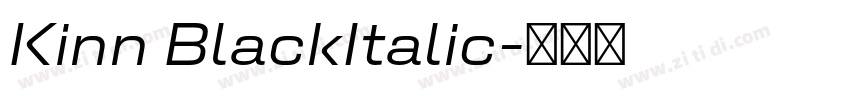 Kinn BlackItalic字体转换